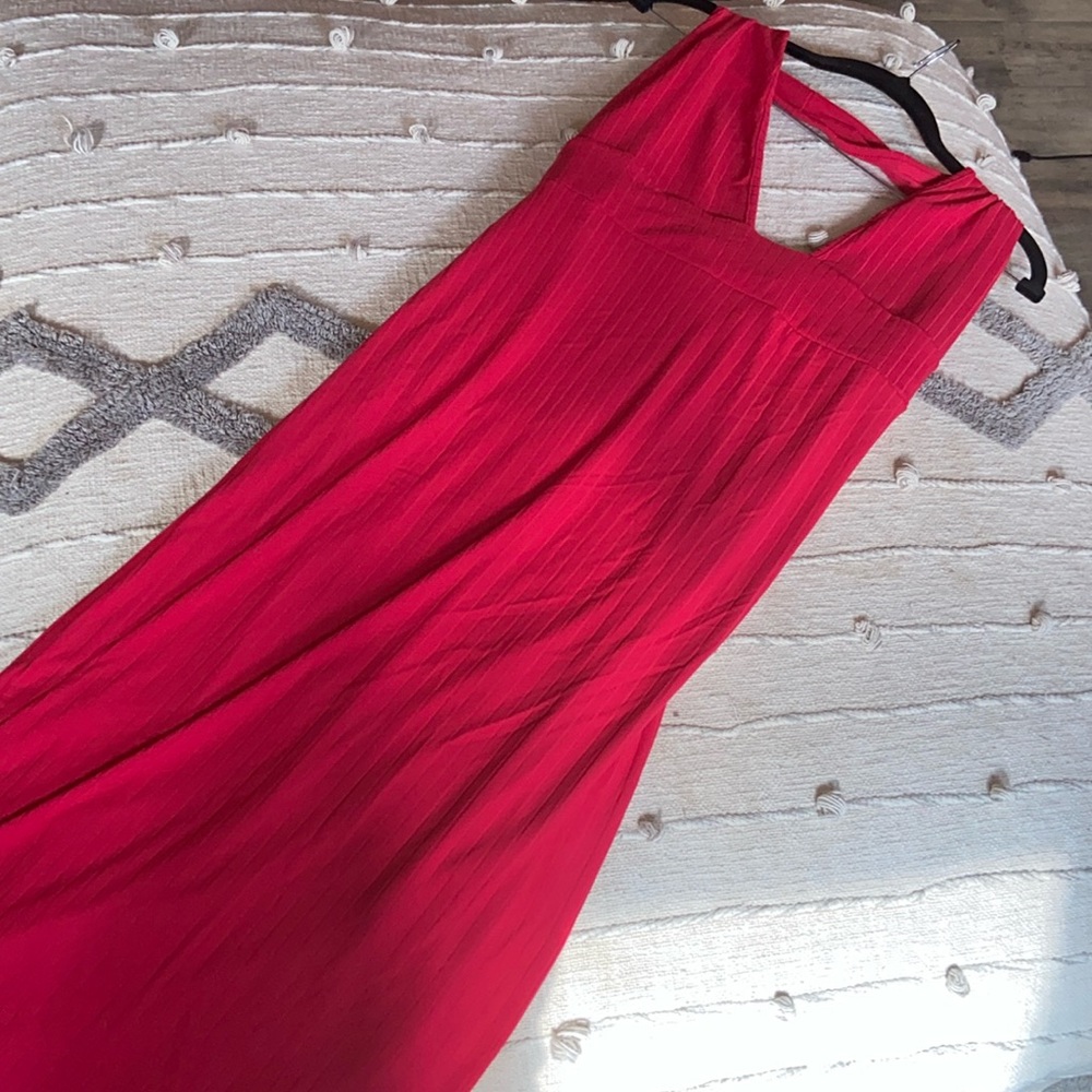 Spandex Women’s Long Red Dress. Size: Large